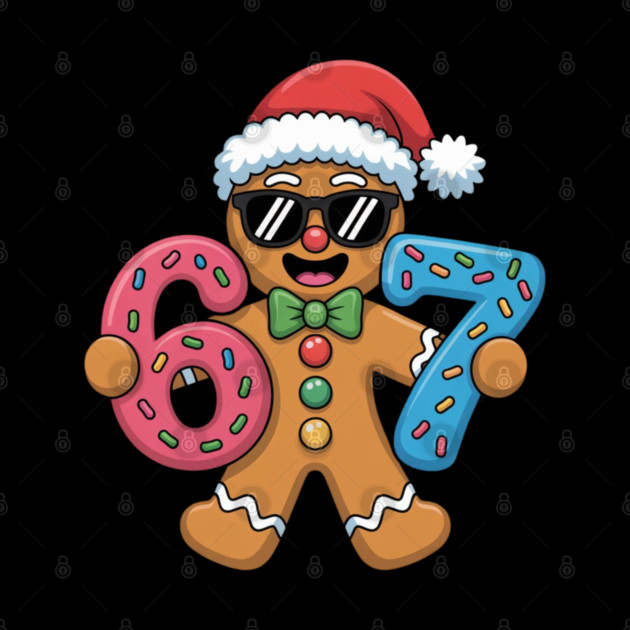 Cool Gingerbread Man Christmas 67 Cookie by Creatifly Graphic Tees