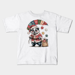 Christmas-Badger Kids T-Shirt