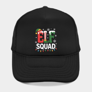 Elf Squad Christmas Lights and Snowflakes Holiday Hat