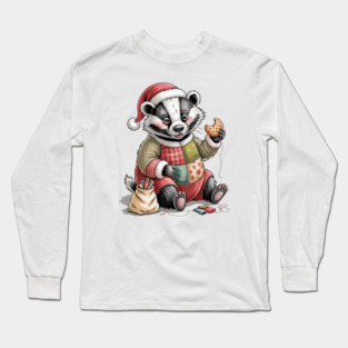 Christmas-Badger Long Sleeve T-Shirt