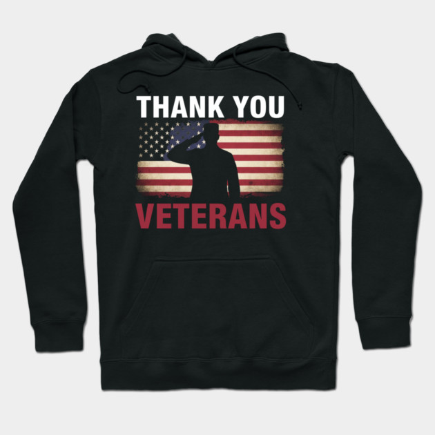Thank You Veterans – American Flag Tribute Hoodie by ArtistTee ⭐⭐⭐⭐⭐