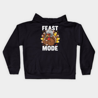 Feast Mode Turkey – Thanksgiving Football Kids Hoodie
