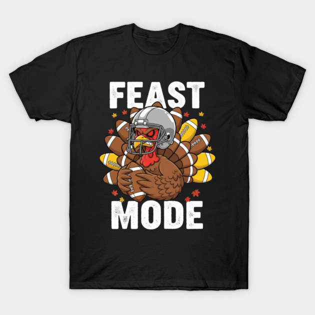 Feast Mode Turkey – Thanksgiving Football T-Shirt by ArtistTee ⭐⭐⭐⭐⭐