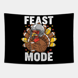 Feast Mode Turkey – Thanksgiving Football Tapestry