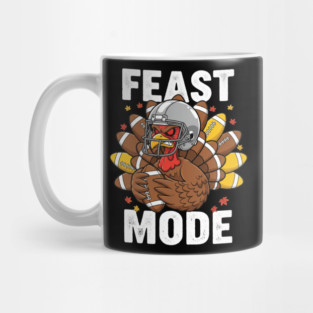 Feast Mode Turkey – Thanksgiving Football Mug