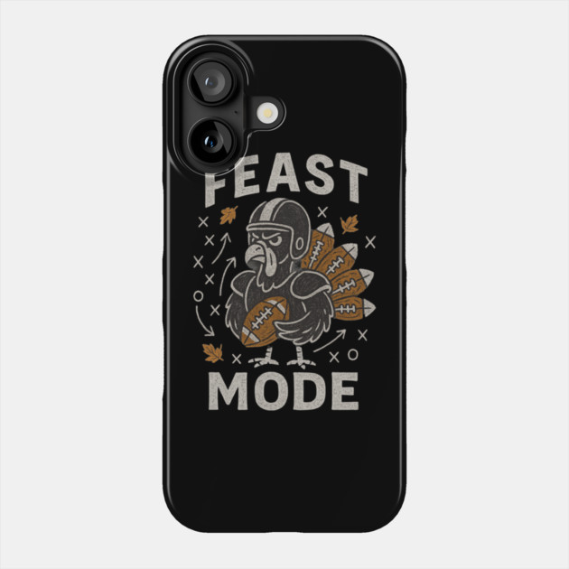 Feast Mode Turkey – Thanksgiving Football Phone Case by ArtistTee ⭐⭐⭐⭐⭐