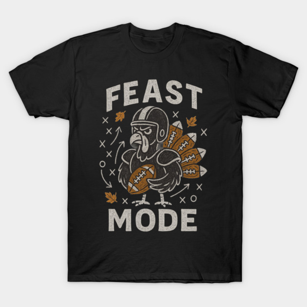 Feast Mode Turkey – Thanksgiving Football T-Shirt by ArtistTee ⭐⭐⭐⭐⭐