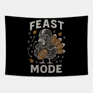 Feast Mode Turkey – Thanksgiving Football Tapestry