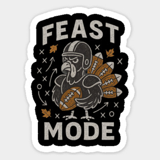 Feast Mode Turkey – Thanksgiving Football Magnet