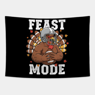 Feast Mode Turkey – Thanksgiving Football Tapestry