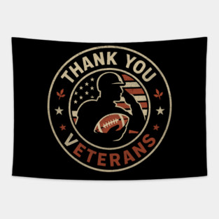 Thank You Veterans – American Flag Tribute Tapestry