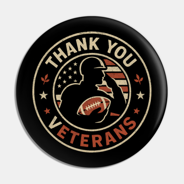 Thank You Veterans – American Flag Tribute Pin by ArtistTee ⭐⭐⭐⭐⭐