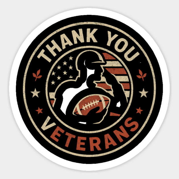 Thank You Veterans – American Flag Tribute Sticker by ArtistTee ⭐⭐⭐⭐⭐