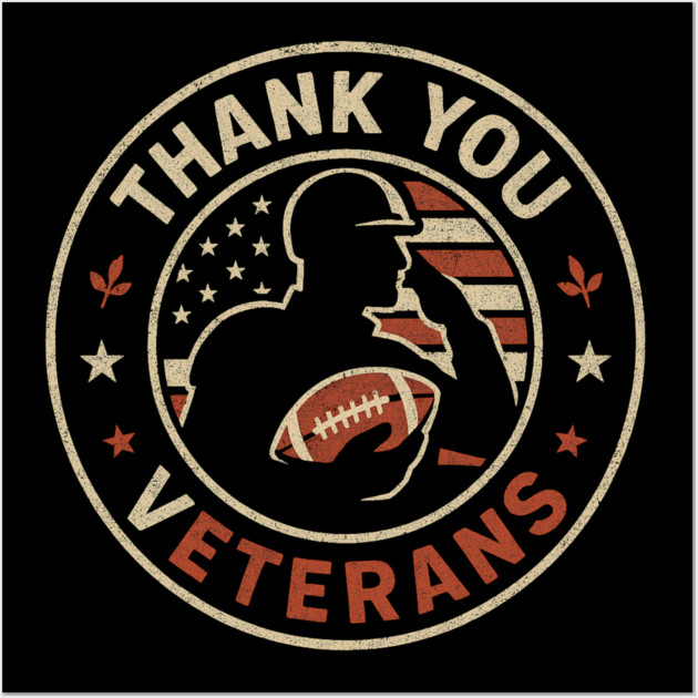 Thank You Veterans – American Flag Tribute Wall Art by ArtistTee ⭐⭐⭐⭐⭐