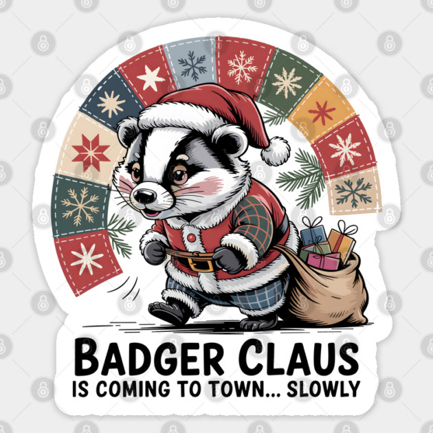 Christmas-Badger Sticker by JessArty