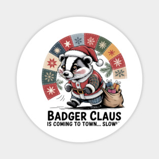 Christmas-Badger Magnet