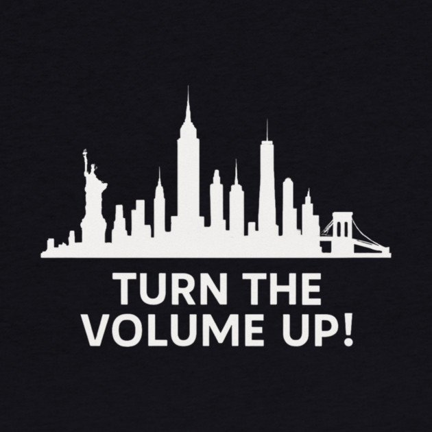 Turn The Volume Up – NYC Skyline Music Tee by ArtistTee ⭐⭐⭐⭐⭐