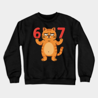 Grumpy Cat 67 – Sarcastic 67th Birthday Meme Crewneck Sweatshirt