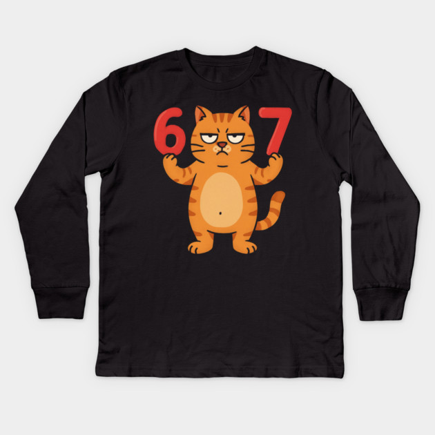 Grumpy Cat 67 – Sarcastic 67th Birthday Meme Kids Long Sleeve T-Shirt by ArtistTee ⭐⭐⭐⭐⭐