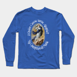 La Purísima en Nicaragua - Virgen María Inmaculada Catholic Saint Long Sleeve T-Shirt