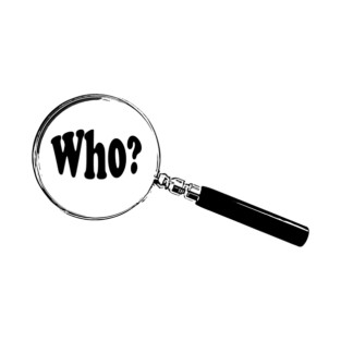 English Magnifying Glass “Who?” T-Shirt