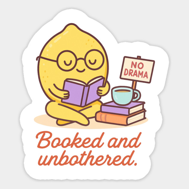Booked and Unbothered Shirt | Garden Therapy Collection by Leaf & Lee – Cute Lemon Self Care Tee for Readers, Plant Moms & Positive Energy Lovers Magnet by Anne Lee