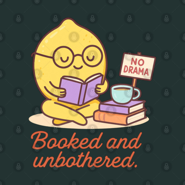 Booked and Unbothered Shirt | Garden Therapy Collection by Leaf & Lee – Cute Lemon Self Care Tee for Readers, Plant Moms & Positive Energy Lovers by Anne Lee