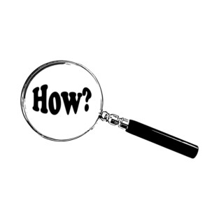 English Magnifying Glass “How?” T-Shirt