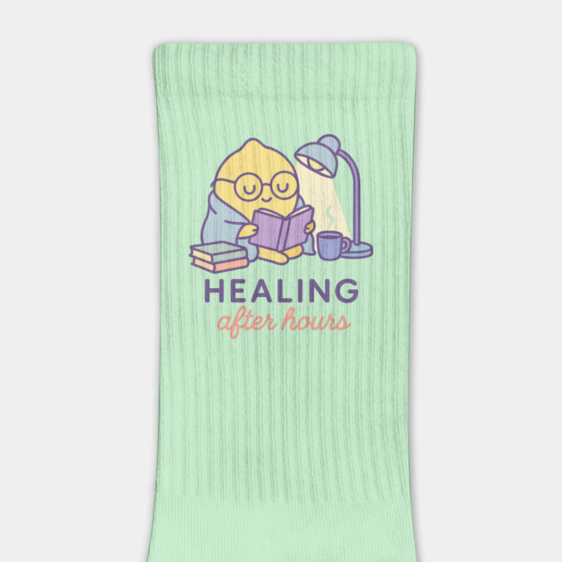 Healing After Hours Shirt | Garden Therapy Collection by Leaf & Lee – Cute Lemon Mental Health Tee for Night Owls, Self Care & Cozy Healing by Anne Lee