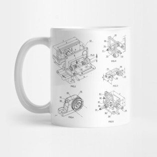 Technical Drawing Blueprint Mug