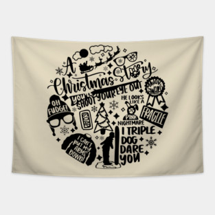 A Christmas Story Superfan Shirt Tapestry