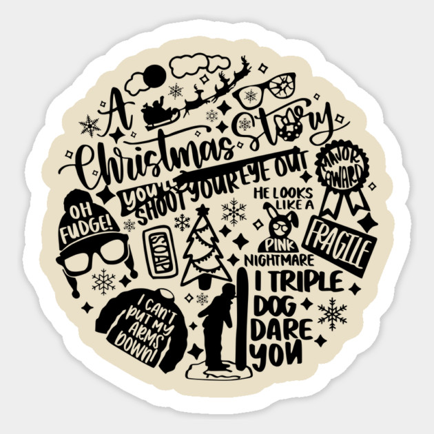 A Christmas Story Superfan Shirt Sticker by casualteesinc