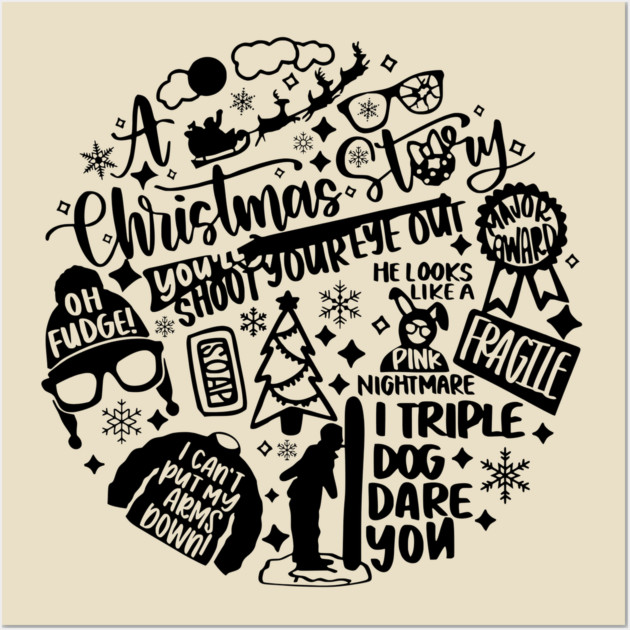 A Christmas Story Superfan Shirt Wall Art by casualteesinc