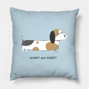 Dachshund dog, Short and Sweet Pillow