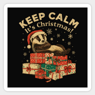 christmas-badger Magnet