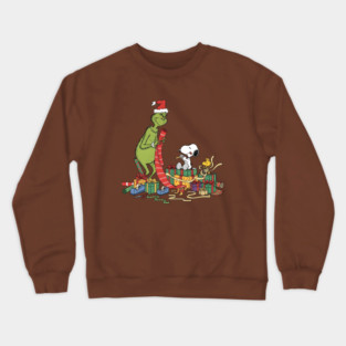 Snoopy, Woodstock and Grinch Crewneck Sweatshirt