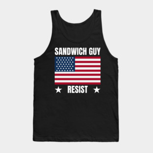 Sandwich Guy Resist American Flag Tank Top