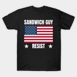 Sandwich Guy Resist American Flag T-Shirt