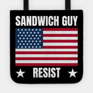 Sandwich Guy Resist American Flag Tote