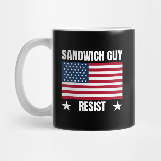 Sandwich Guy Resist American Flag by Creatifly Graphic Tees