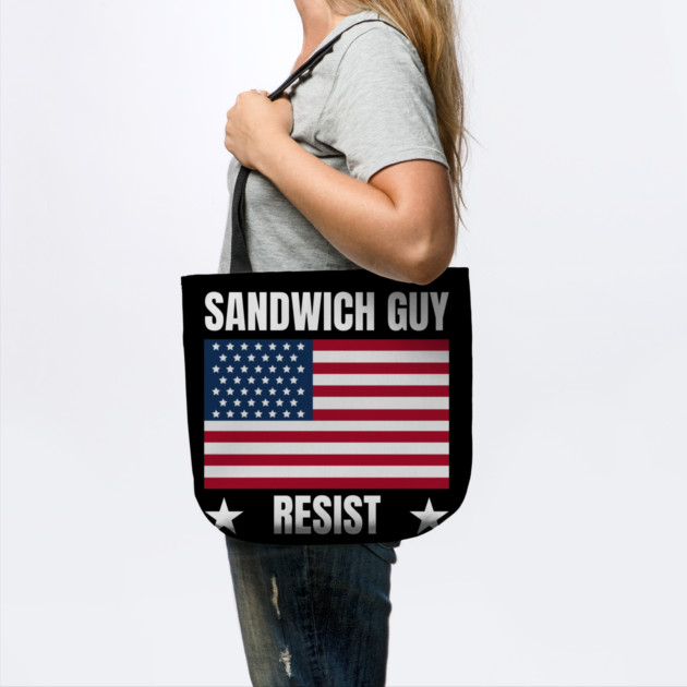 Sandwich Guy Resist American Flag by Creatifly Graphic Tees