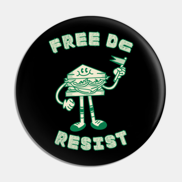 Free DC Resist Sandwich Guy Pin by Creatifly Graphic Tees