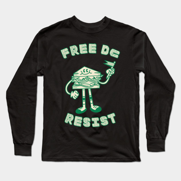 Free DC Resist Sandwich Guy Long Sleeve T-Shirt by Creatifly Graphic Tees