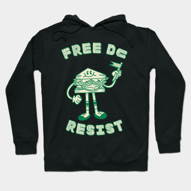 Free DC Resist Sandwich Guy Hoodie by Creatifly Graphic Tees