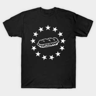 Patriotic Sandwich Guy Resist American Flag Stars Circle T-Shirt