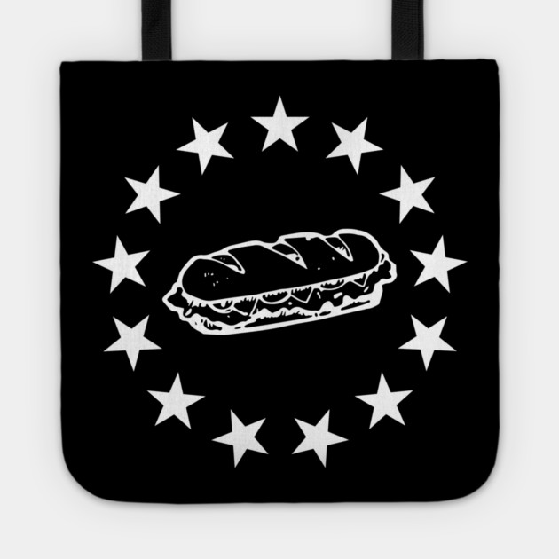 Patriotic Sandwich Guy Resist American Flag Stars Circle Tote by Creatifly Graphic Tees