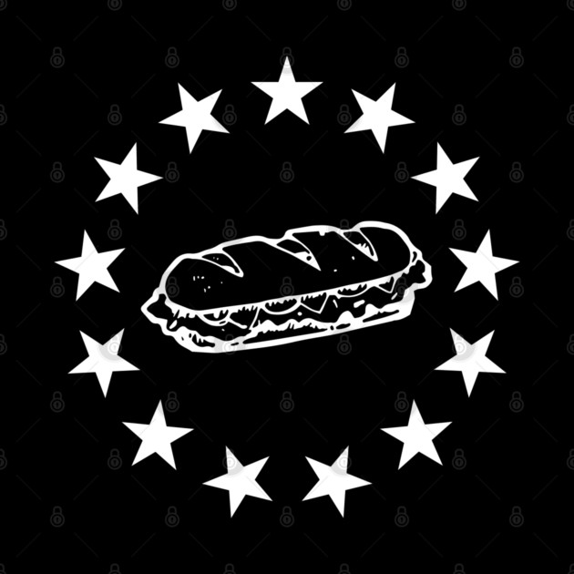 Patriotic Sandwich Guy Resist American Flag Stars Circle by Creatifly Graphic Tees