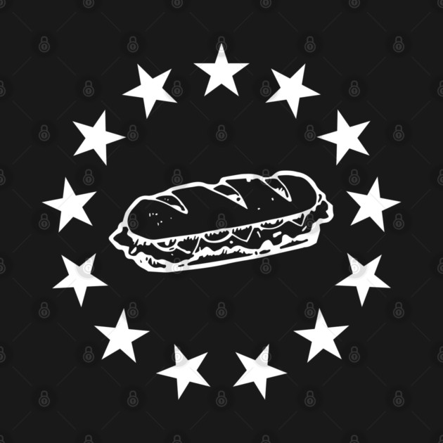Patriotic Sandwich Guy Resist American Flag Stars Circle by Creatifly Graphic Tees