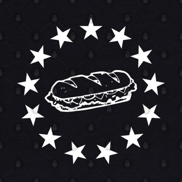 Patriotic Sandwich Guy Resist American Flag Stars Circle by Creatifly Graphic Tees