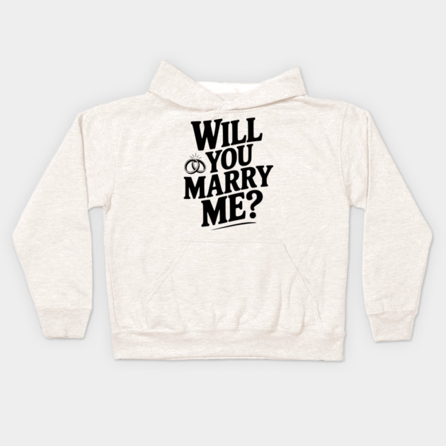 Will You Marry Me? Kids Hoodie by Frank Ring